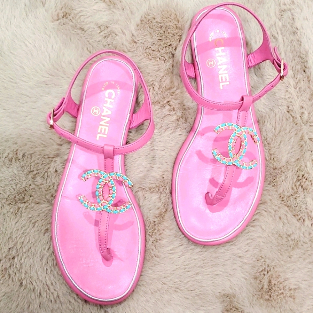 Chanel Logo Sandals